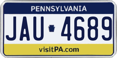 PA license plate JAU4689