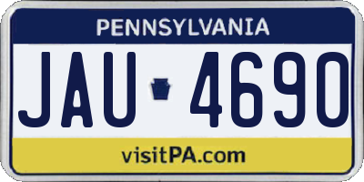 PA license plate JAU4690