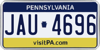 PA license plate JAU4696