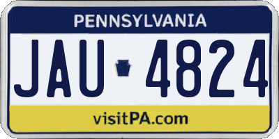 PA license plate JAU4824