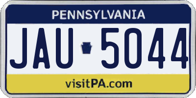 PA license plate JAU5044