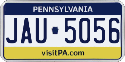 PA license plate JAU5056