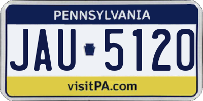 PA license plate JAU5120
