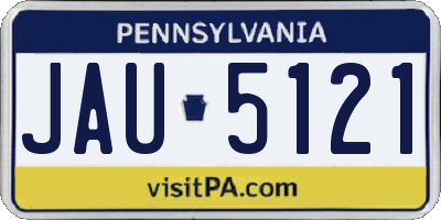 PA license plate JAU5121