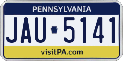 PA license plate JAU5141