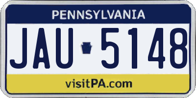 PA license plate JAU5148