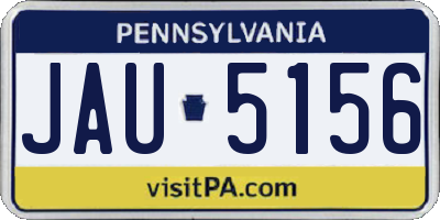 PA license plate JAU5156