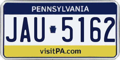 PA license plate JAU5162