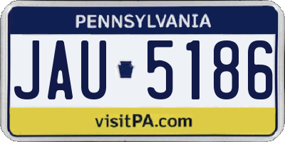 PA license plate JAU5186