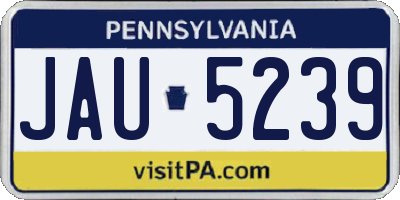 PA license plate JAU5239