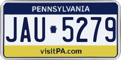 PA license plate JAU5279