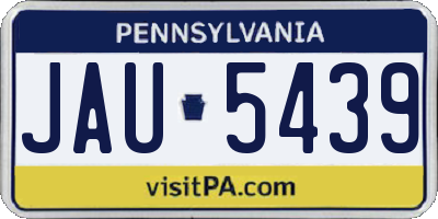 PA license plate JAU5439