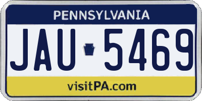 PA license plate JAU5469