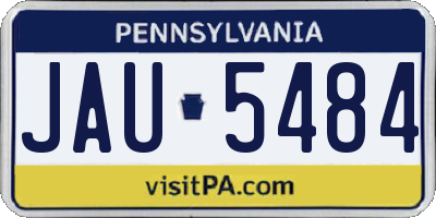 PA license plate JAU5484