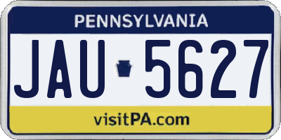 PA license plate JAU5627