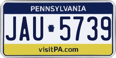 PA license plate JAU5739