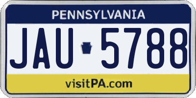 PA license plate JAU5788