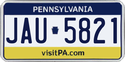 PA license plate JAU5821