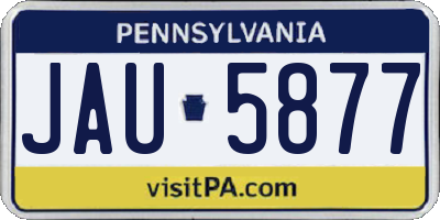 PA license plate JAU5877
