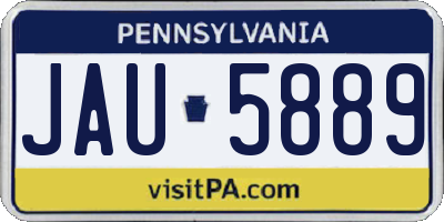 PA license plate JAU5889