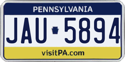 PA license plate JAU5894