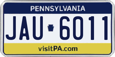 PA license plate JAU6011