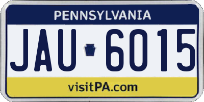 PA license plate JAU6015
