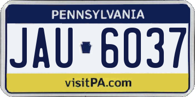 PA license plate JAU6037