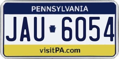 PA license plate JAU6054