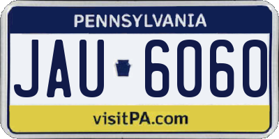 PA license plate JAU6060