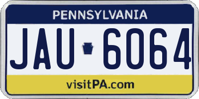 PA license plate JAU6064