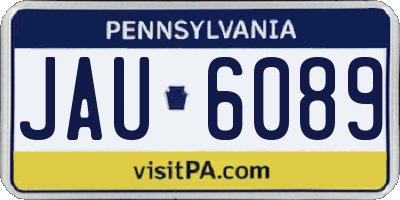 PA license plate JAU6089