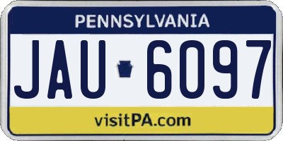 PA license plate JAU6097