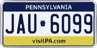 PA license plate JAU6099