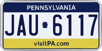 PA license plate JAU6117