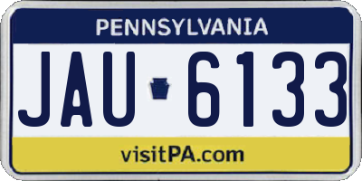 PA license plate JAU6133
