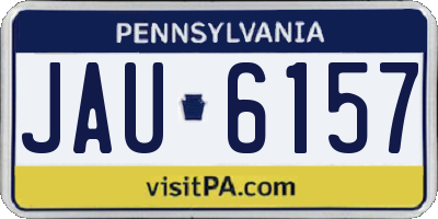 PA license plate JAU6157
