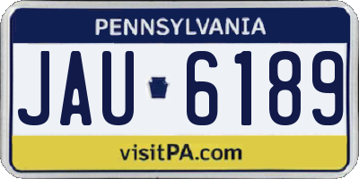 PA license plate JAU6189