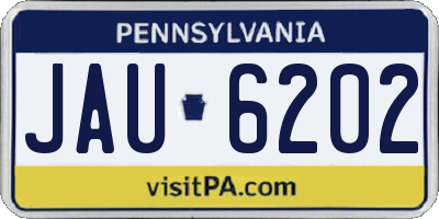 PA license plate JAU6202