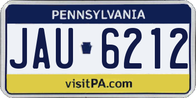 PA license plate JAU6212