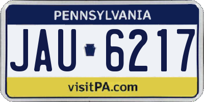 PA license plate JAU6217