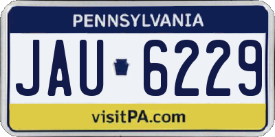 PA license plate JAU6229