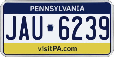 PA license plate JAU6239
