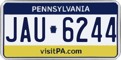 PA license plate JAU6244
