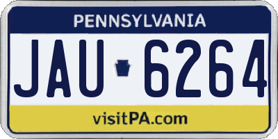 PA license plate JAU6264