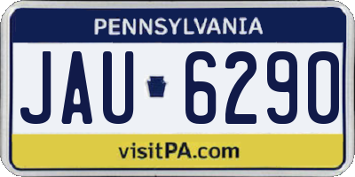 PA license plate JAU6290