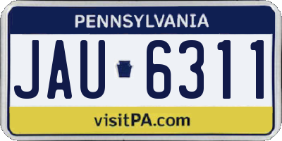 PA license plate JAU6311