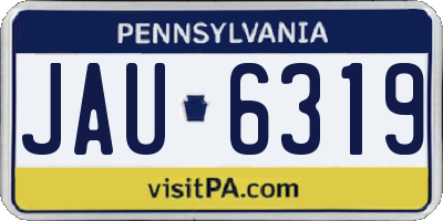 PA license plate JAU6319