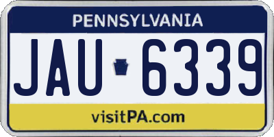 PA license plate JAU6339