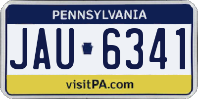 PA license plate JAU6341